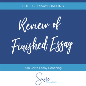College Essay Coaching: Review of Finished Essay